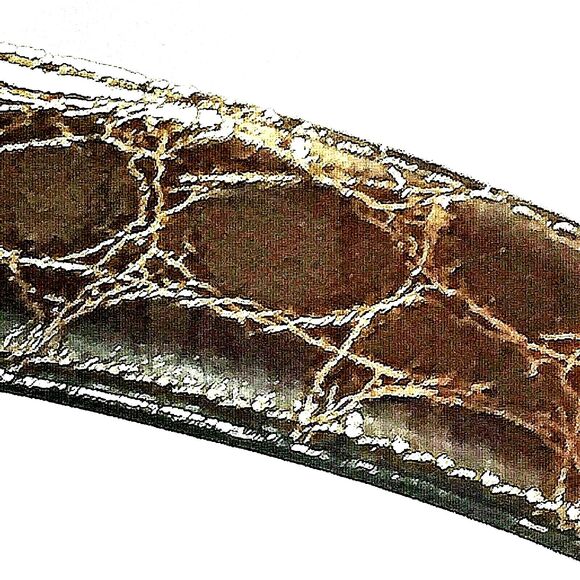 WCM New York Vtg Skinny Belt Italian Calfskin Leather Crocodile Embossed M 34 main image 8